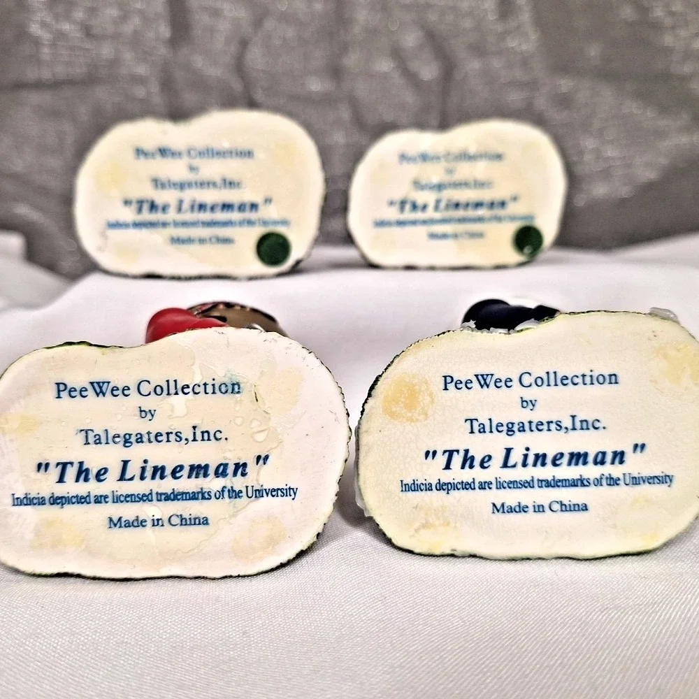 Vintage Kiwi Collection Tailgaters The Linemen‎ Football Figurines Lot of 4